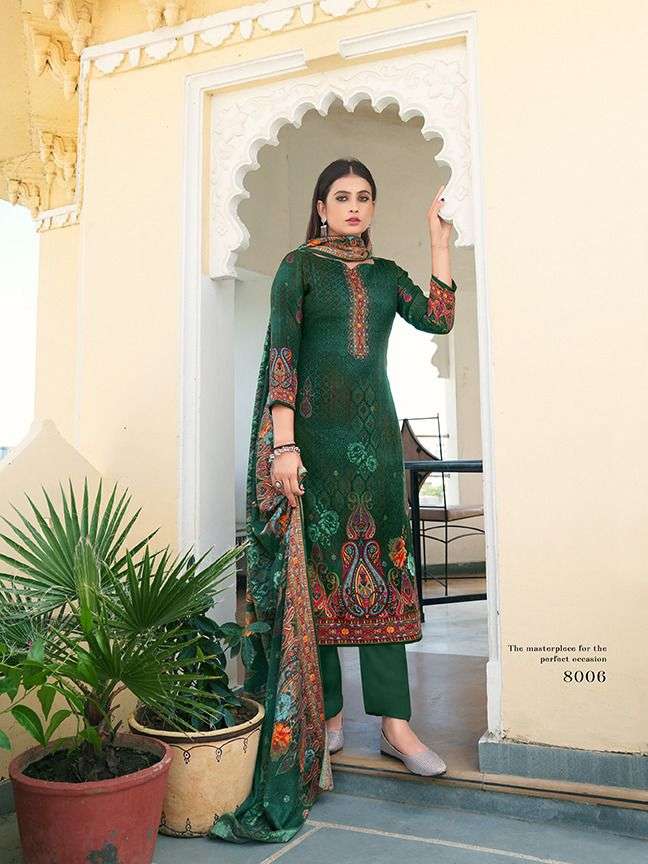 Roli Moli  Kalki 8001 To 8008 Series Pasmina Print Dress Material Catalog