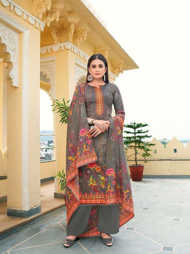 Roli Moli  Kalki 8001 To 8008 Series Pasmina Print Dress Material Catalog