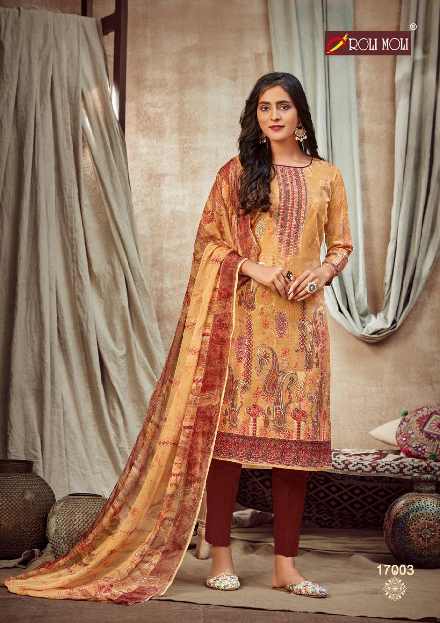 Roli Moli Mallika Designer Karachi Printed Dress Material Catalog