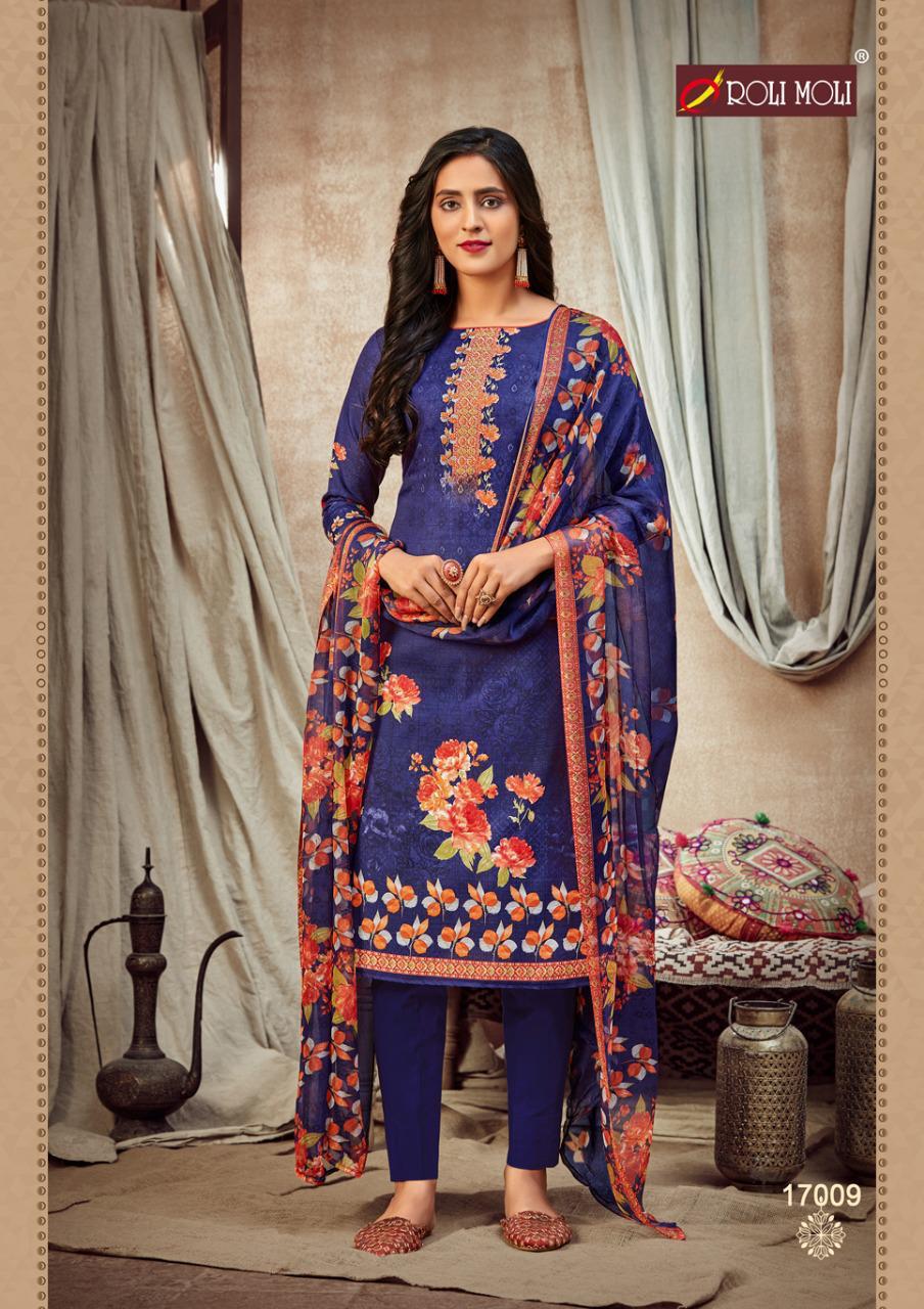 Roli Moli Mallika Designer Karachi Printed Dress Material Catalog