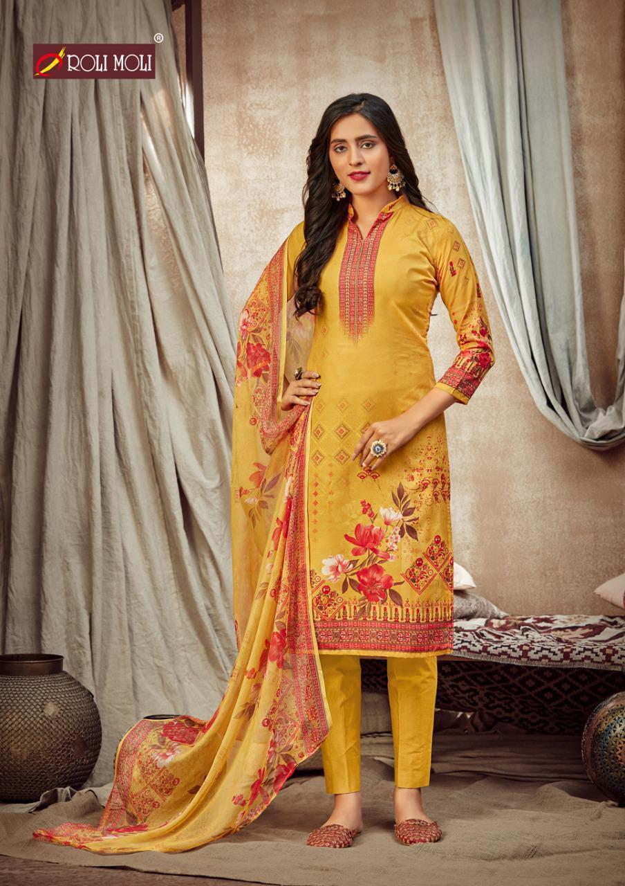 Roli Moli Mallika Designer Karachi Printed Dress Material Catalog