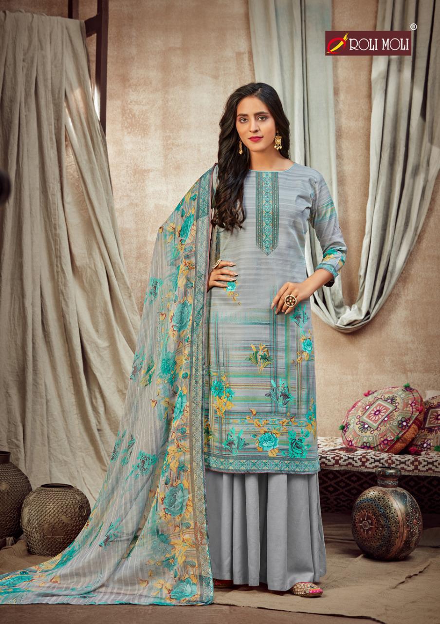 Roli Moli Mallika Designer Karachi Printed Dress Material Catalog