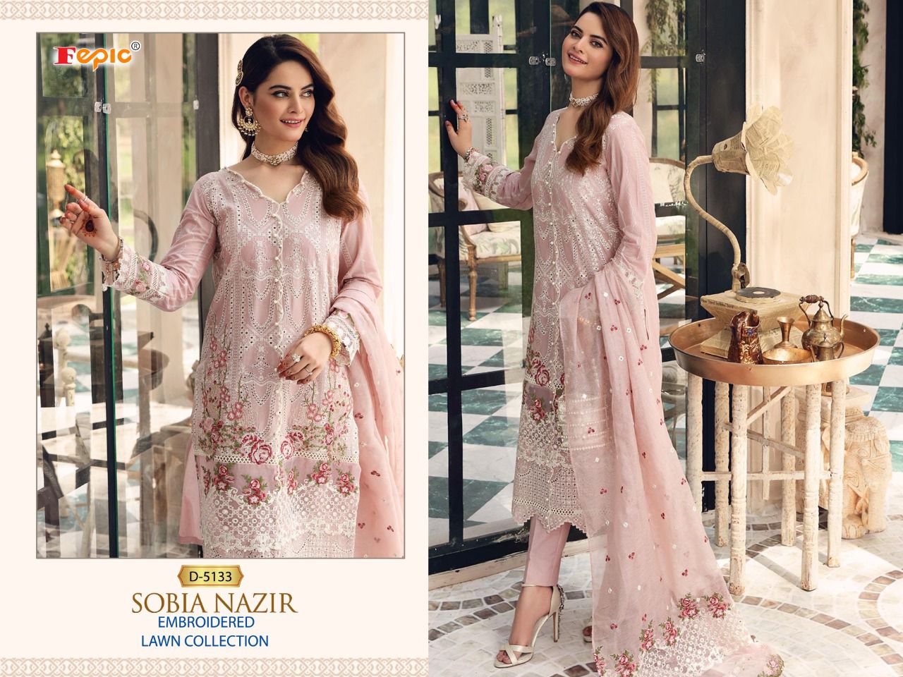 Rosemeen Sobia Nazir Embroidery Lawn Pakistani Salwar Suits Buy  Pakistani Replica Suits Wholesale Surat
