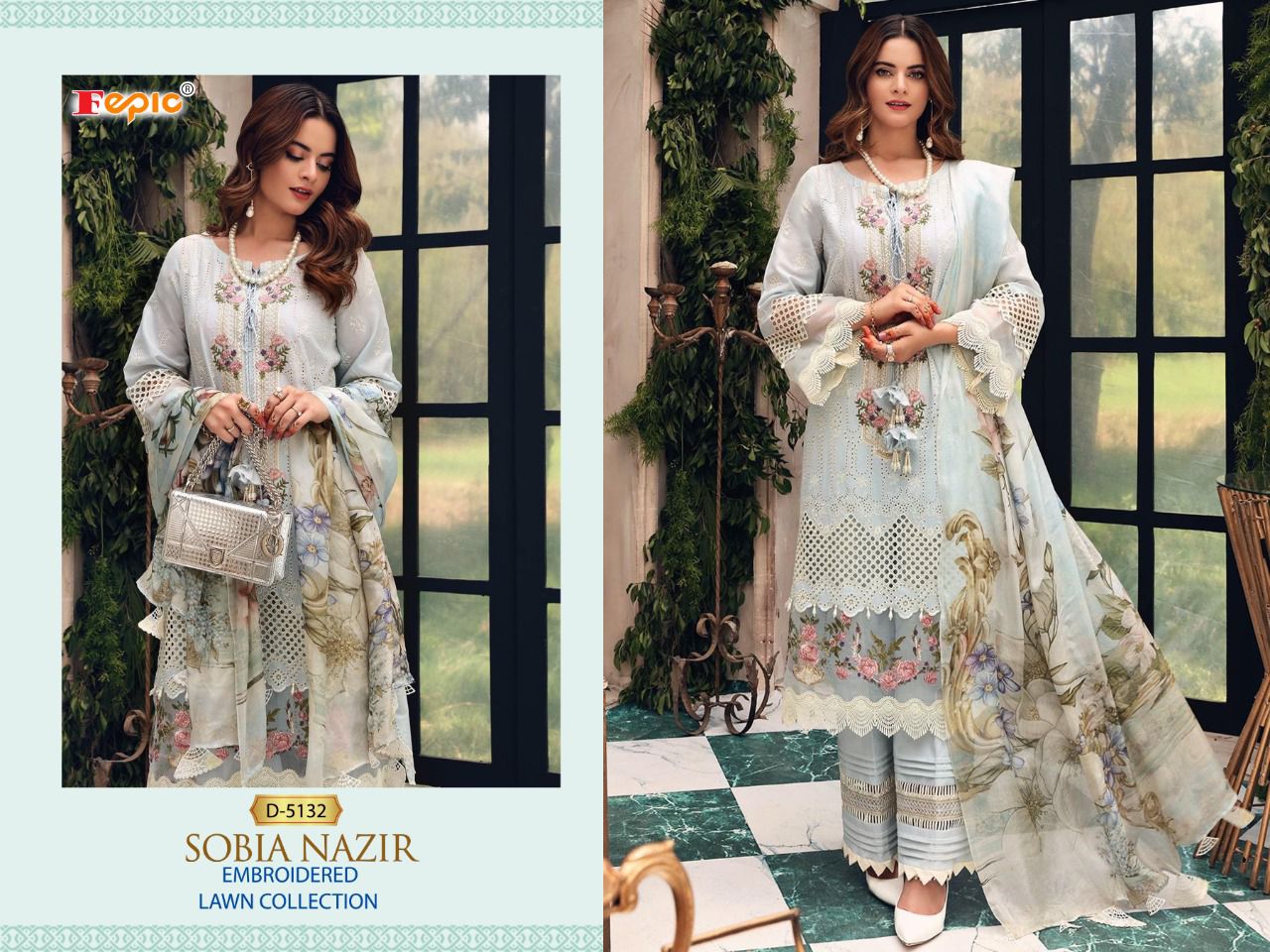 Rosemeen Sobia Nazir Embroidery Lawn Pakistani Salwar Suits Buy  Pakistani Replica Suits Wholesale Surat