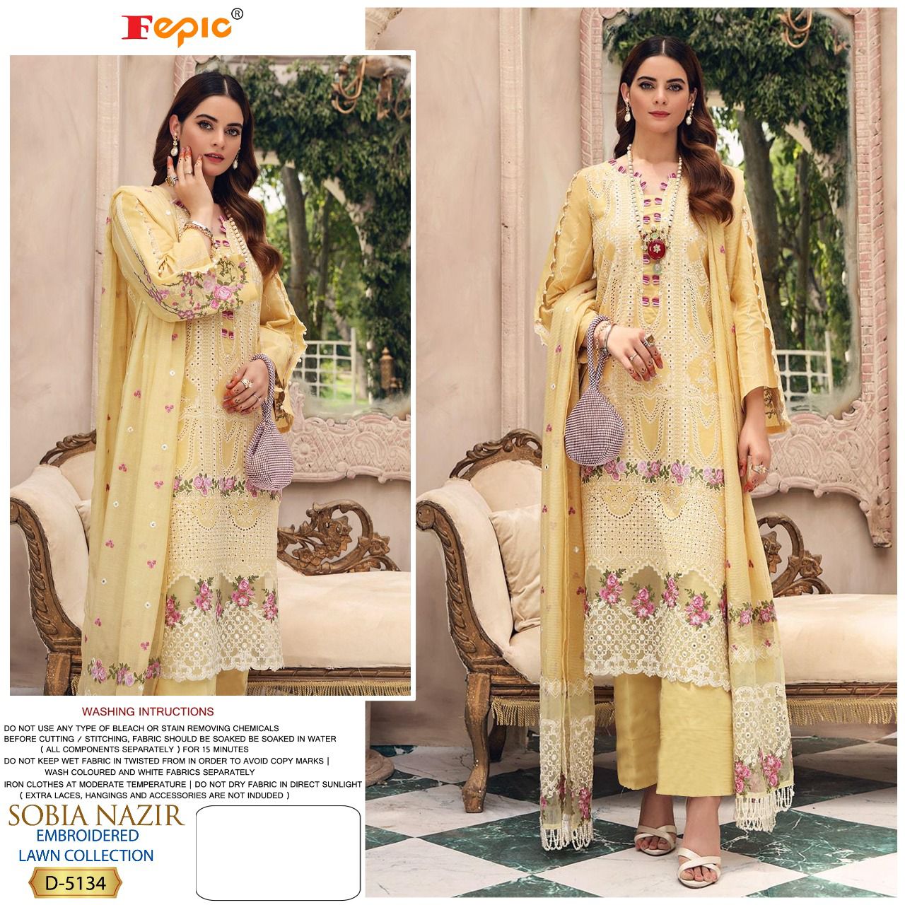 Rosemeen Sobia Nazir Embroidery Lawn Pakistani Salwar Suits Buy  Pakistani Replica Suits Wholesale Surat