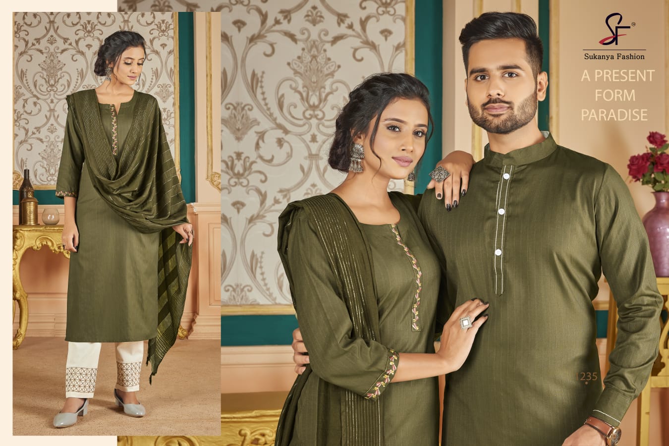 Royal Couple Vol  5 Pure Cotton Designer Couple Wear Collection