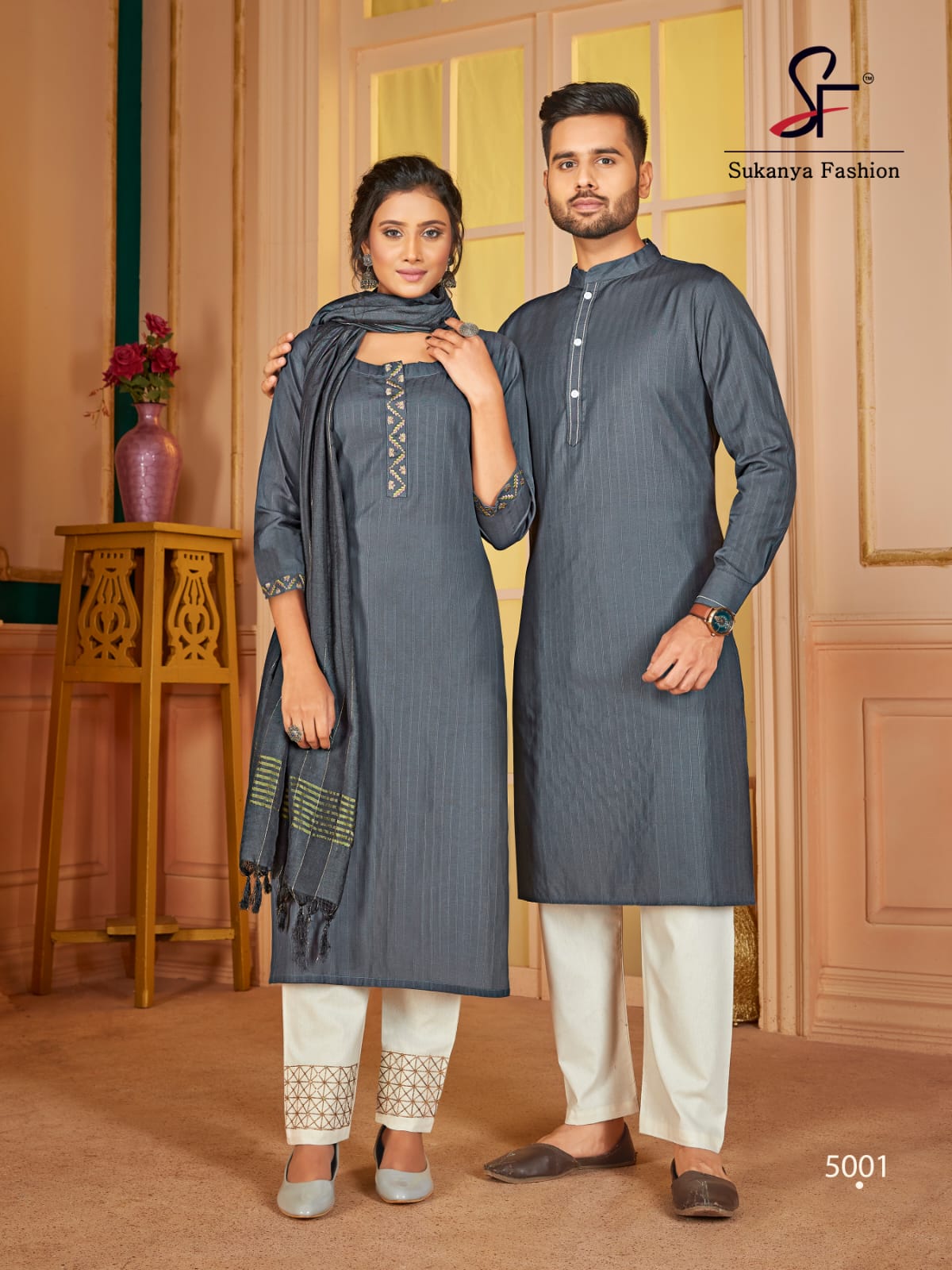 Royal Couple Vol  5 Pure Cotton Designer Couple Wear Collection