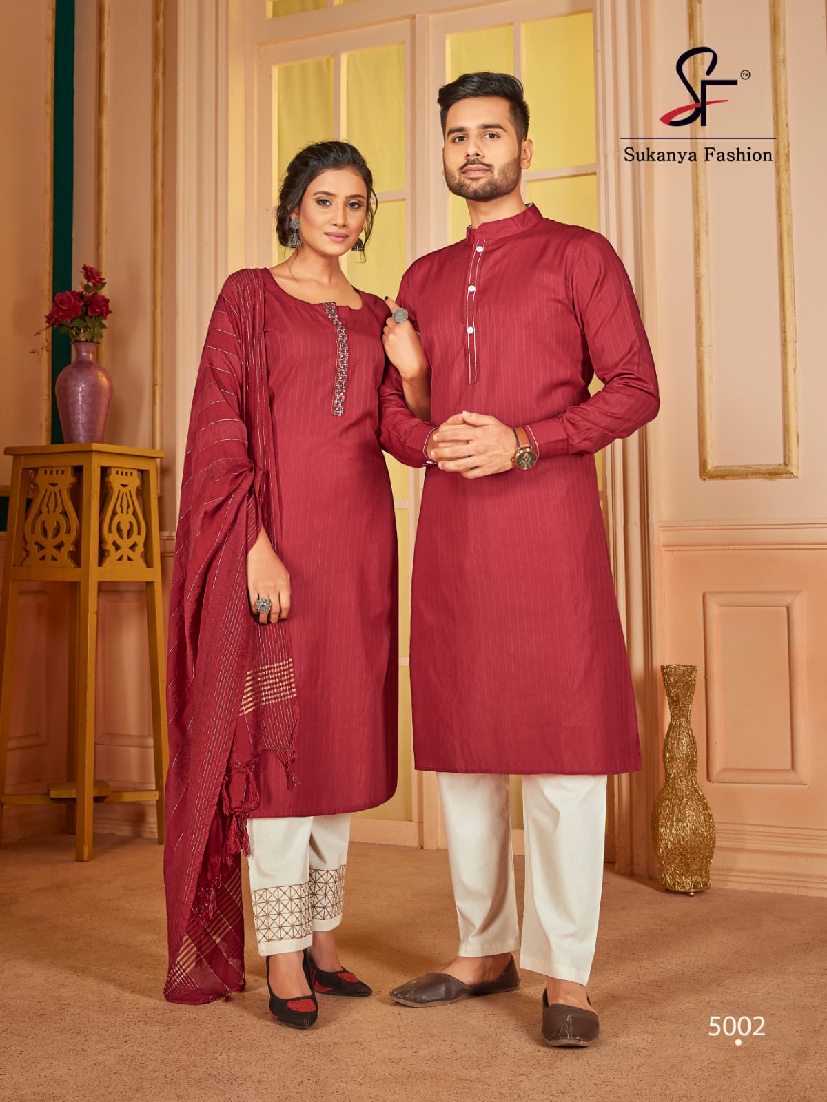 Royal Couple Vol  5 Pure Cotton Designer Couple Wear Collection