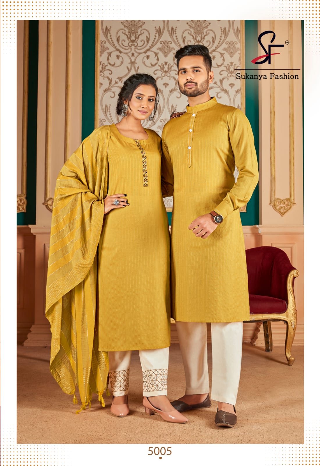 Royal Couple Vol  5 Pure Cotton Designer Couple Wear Collection