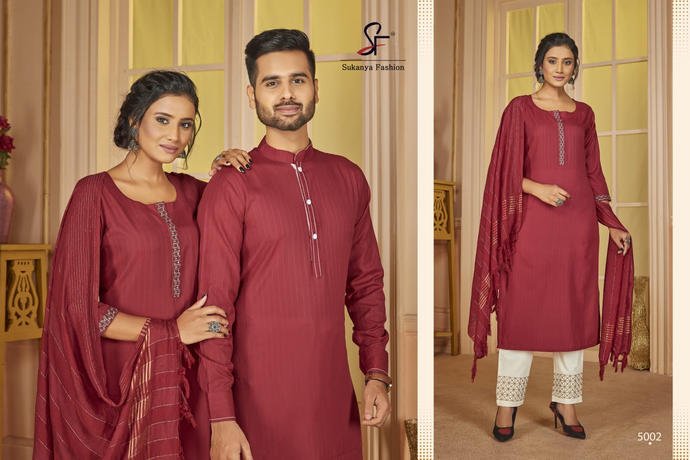 Royal Couple Vol  5 Pure Cotton Designer Couple Wear Collection