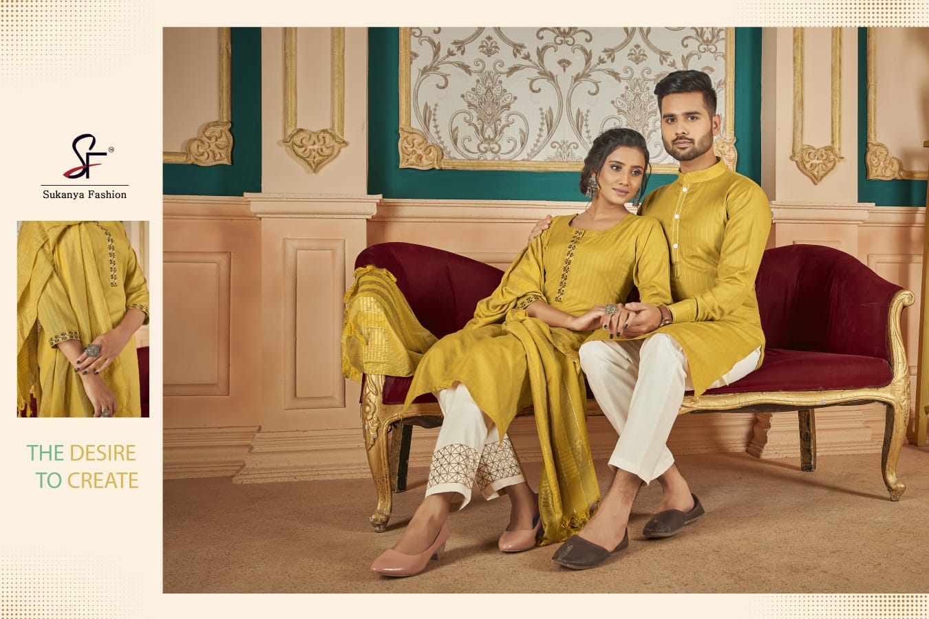 Royal Couple Vol  5 Pure Cotton Designer Couple Wear Collection