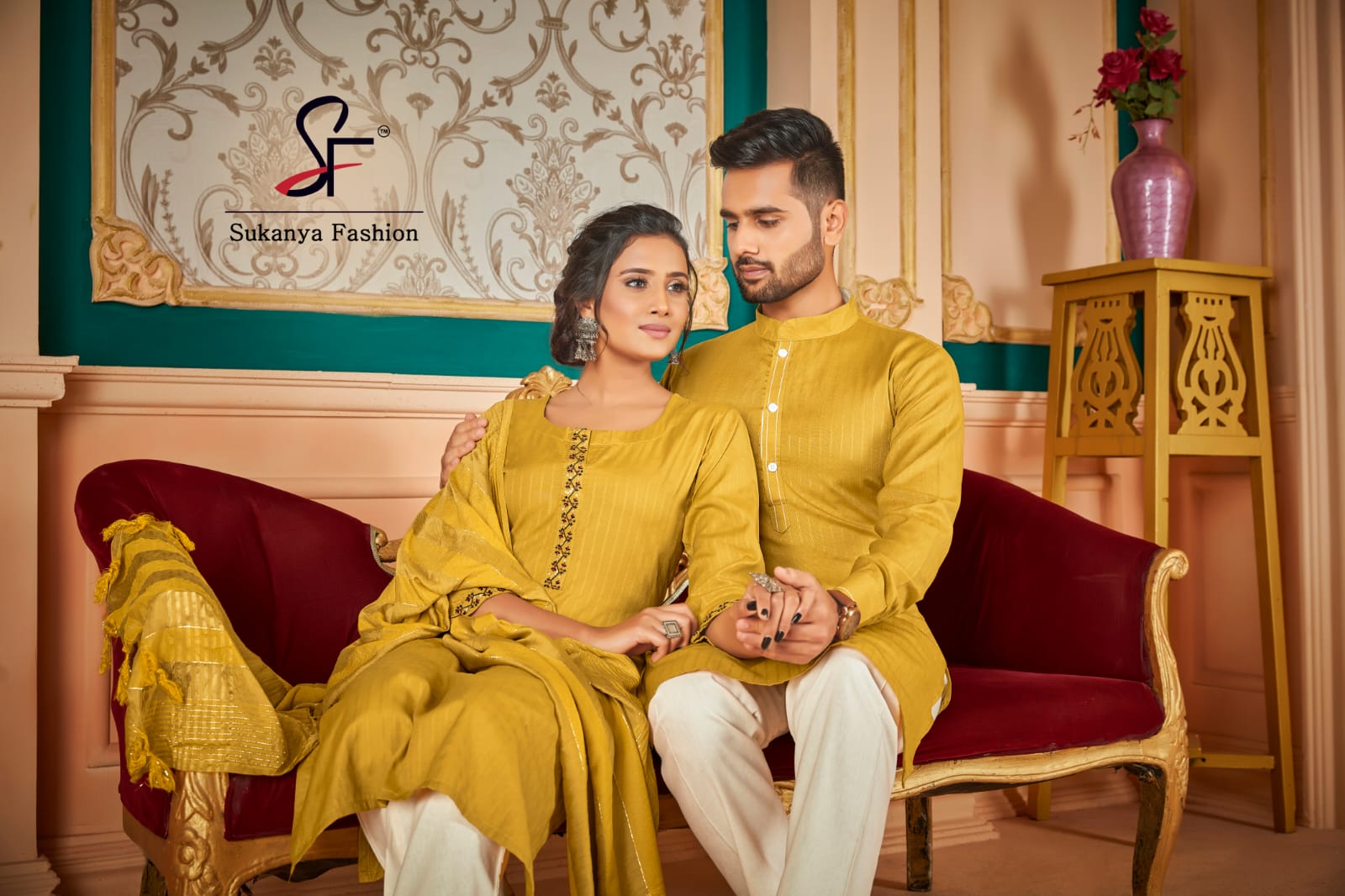 Royal Couple Vol  5 Pure Cotton Designer Couple Wear Collection