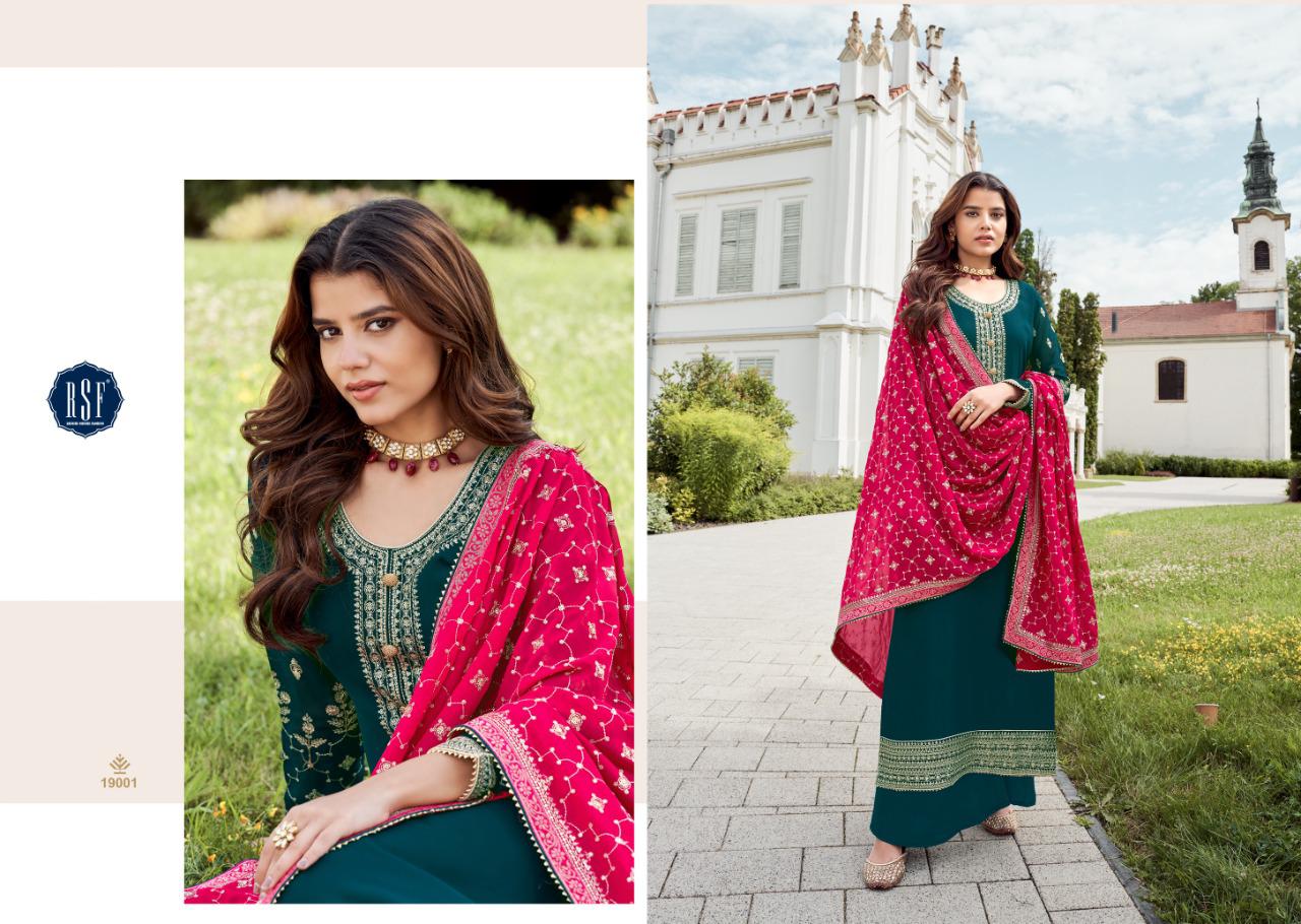 Rsf Satrang Festive Wear Georgette Designer Salwar Suit Wholesale