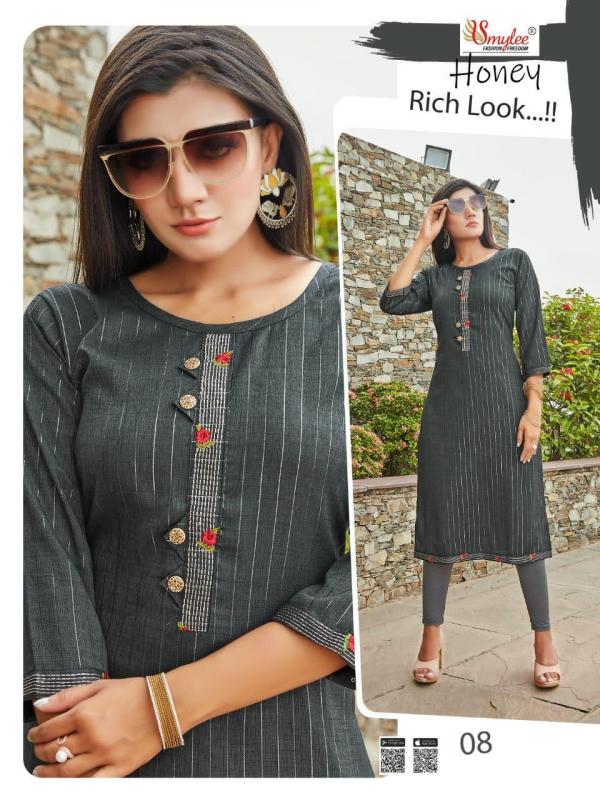 Rung Honey Fancy Rayon Embroidery  Casual Wear Kurti  Catalog