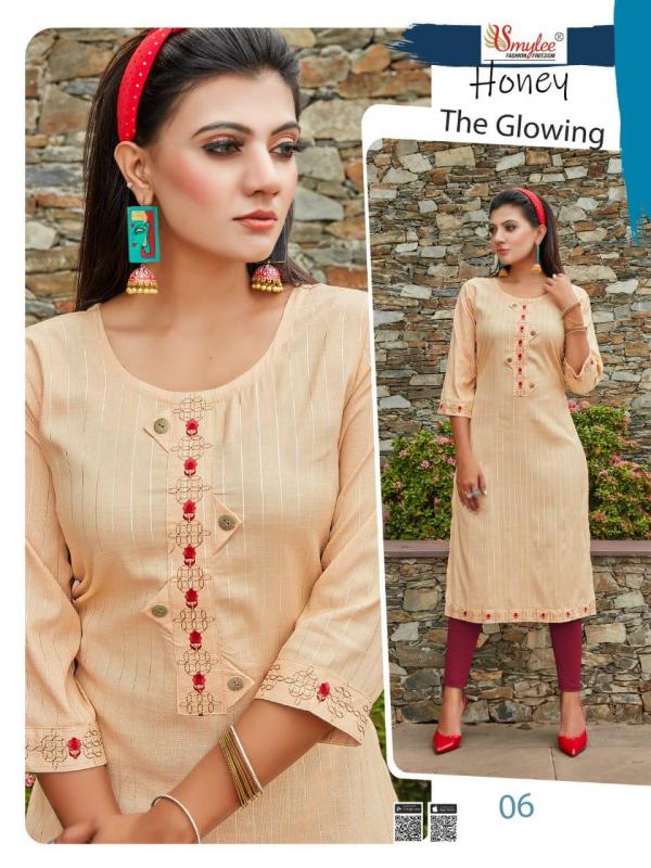 Rung Honey Fancy Rayon Embroidery  Casual Wear Kurti  Catalog