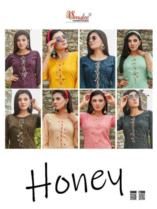 Rung Honey Fancy Rayon Embroidery  Casual Wear Kurti  Catalog