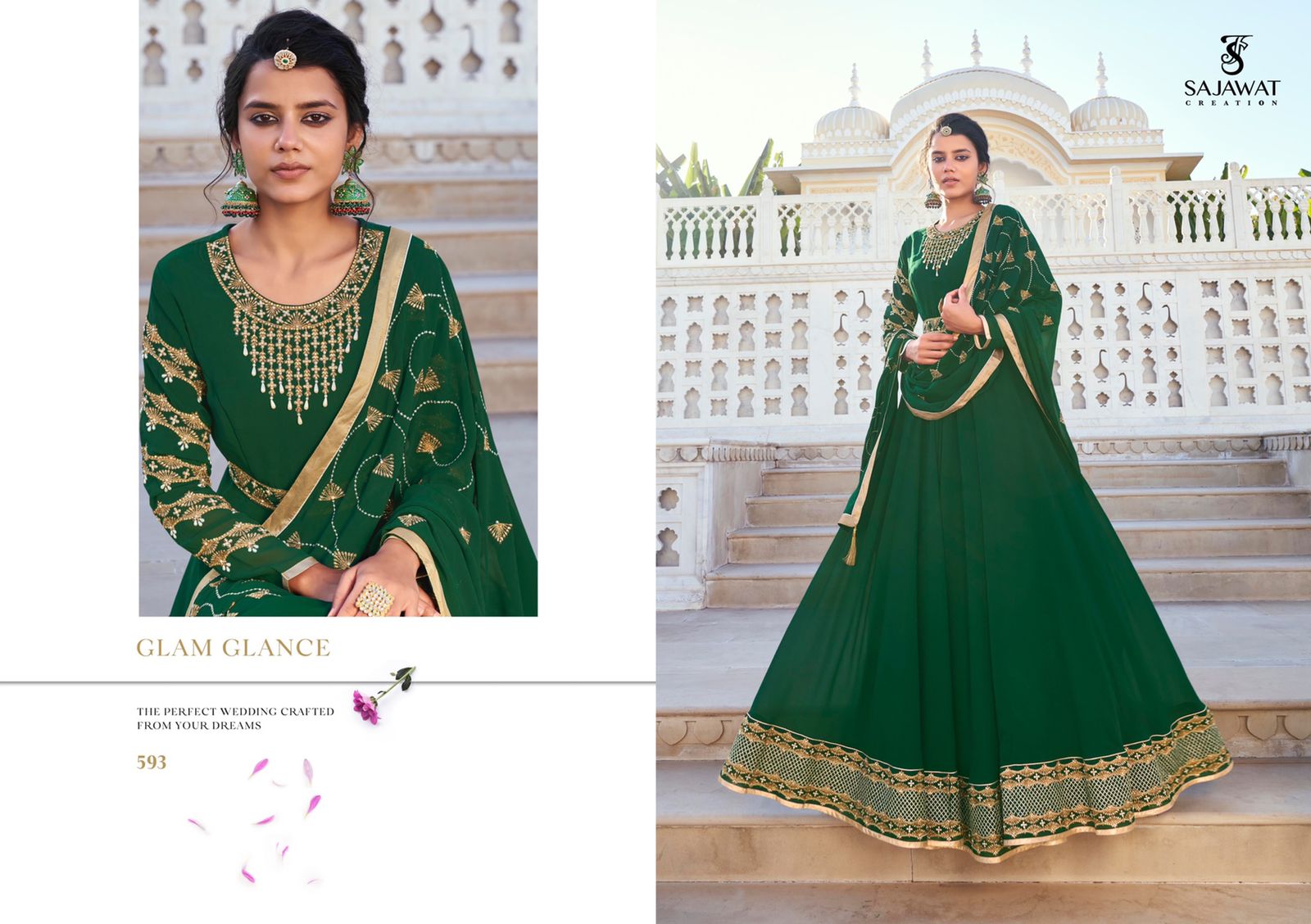 Sajawat Mandora Vol 2 Festive Wear Ready Made Fancy  Gown Bottom With Dupatta