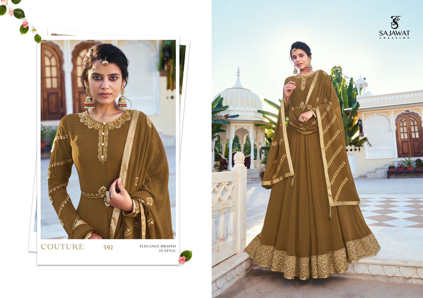 Sajawat Mandora Vol 2 Festive Wear Ready Made Fancy  Gown Bottom With Dupatta