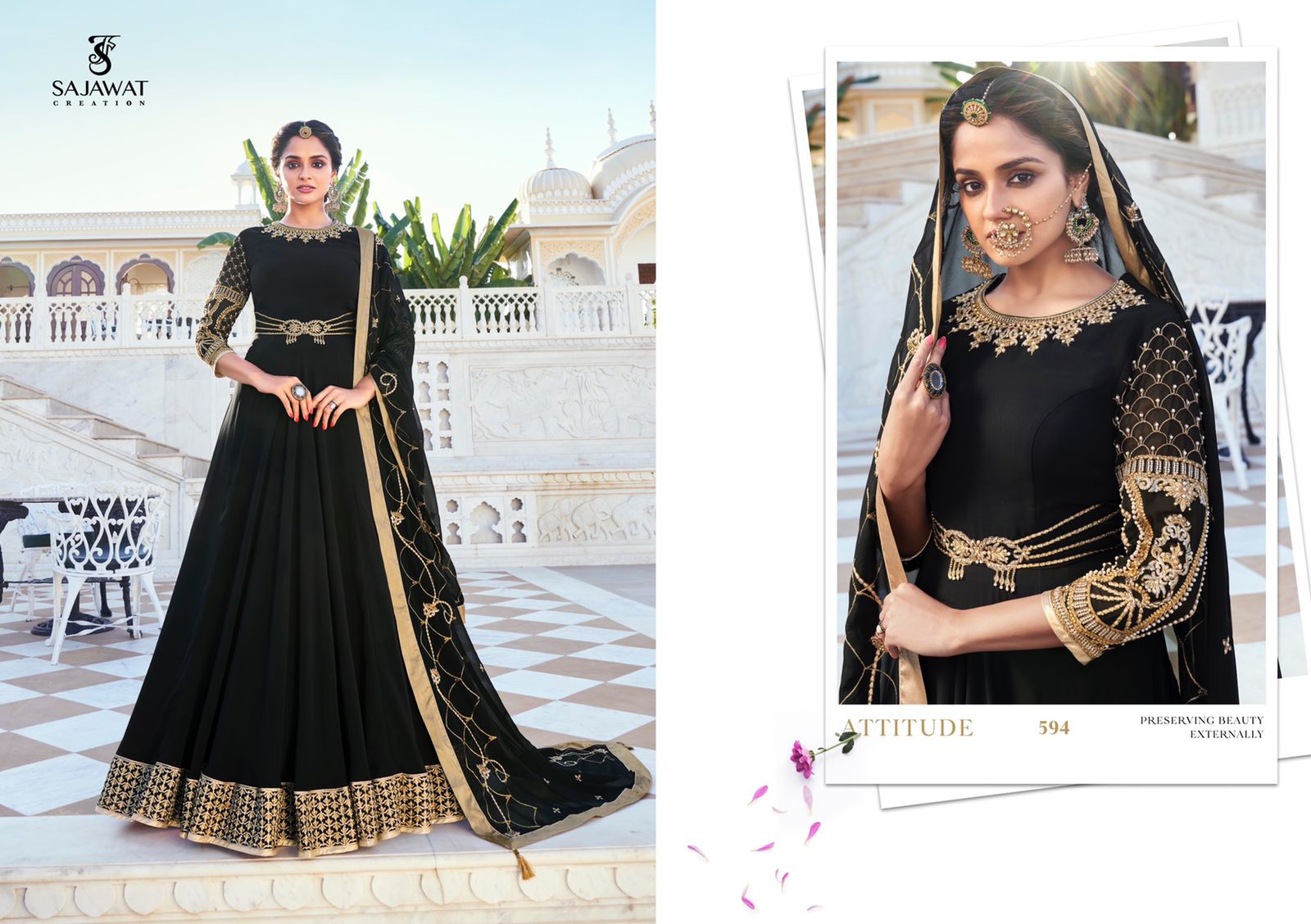 Sajawat Mandora Vol 2 Festive Wear Ready Made Fancy  Gown Bottom With Dupatta