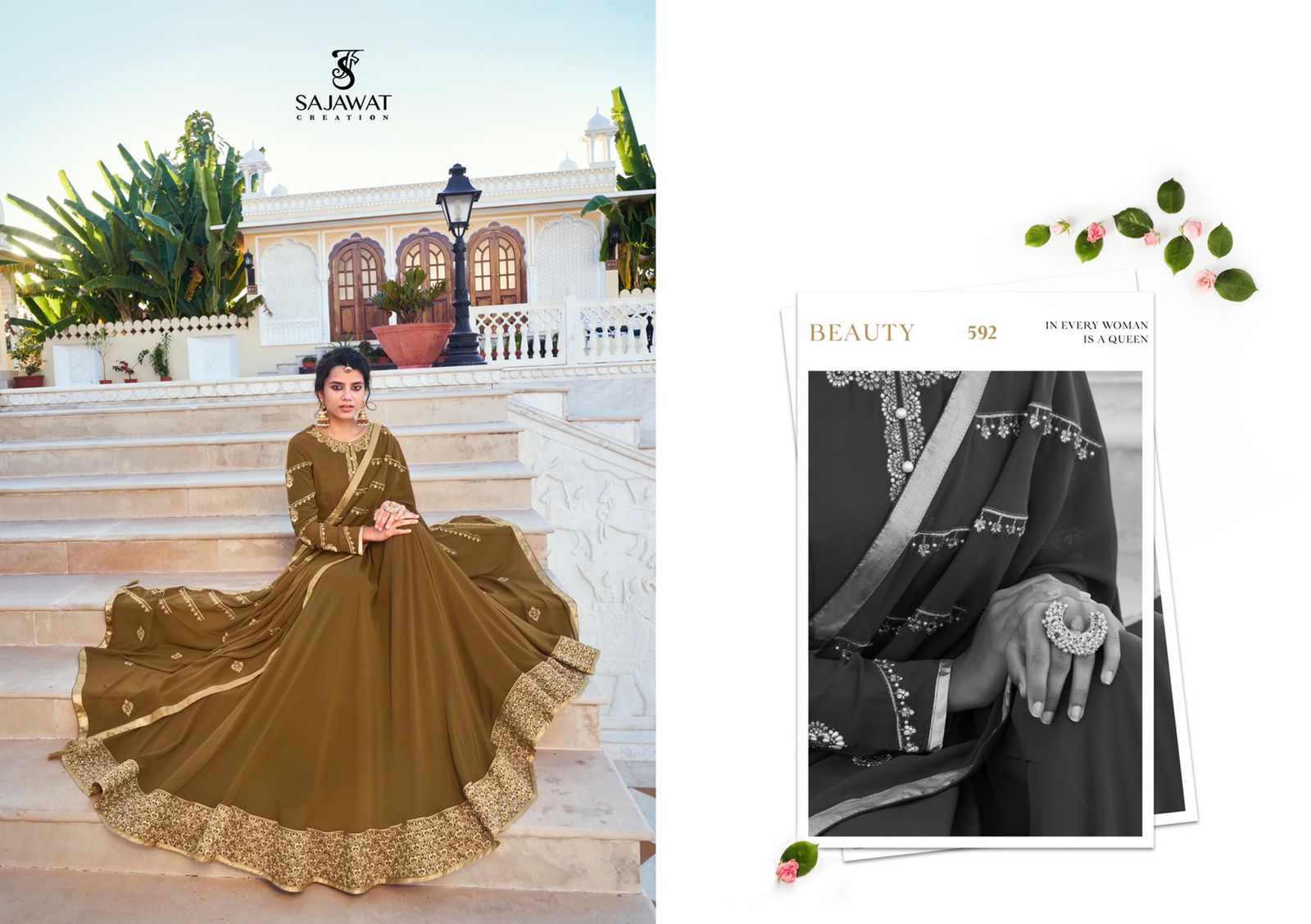 Sajawat Mandora Vol 2 Festive Wear Ready Made Fancy  Gown Bottom With Dupatta
