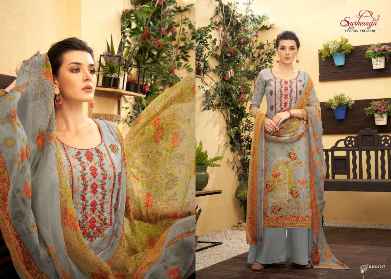 Sarmaaya  Gulnar Pure Lawn Cotton With Embroidery Dress Material Catalog