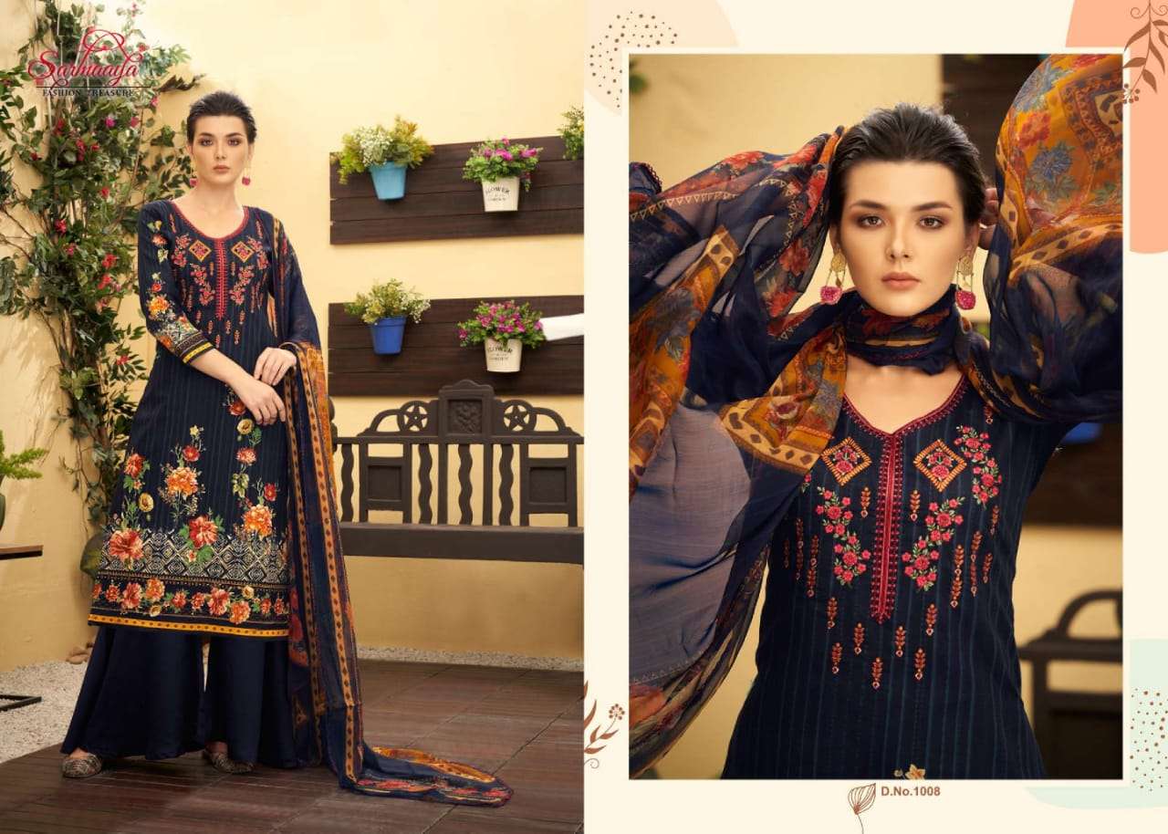 Sarmaaya  Gulnar Pure Lawn Cotton With Embroidery Dress Material Catalog