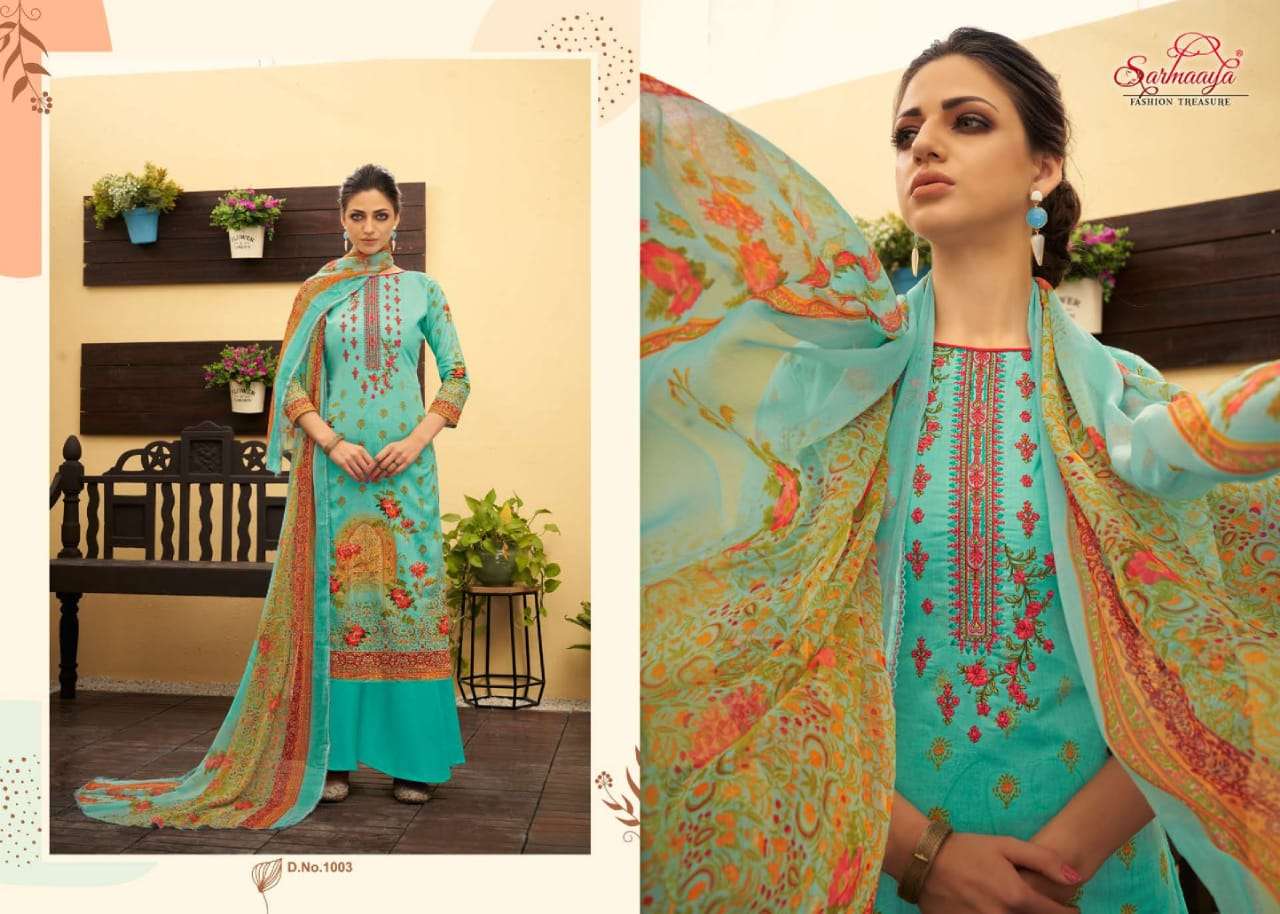 Sarmaaya  Gulnar Pure Lawn Cotton With Embroidery Dress Material Catalog