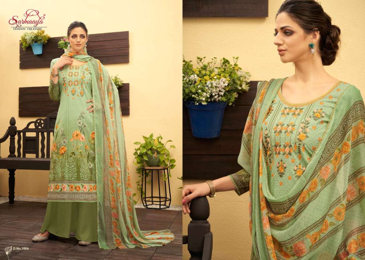 Sarmaaya  Gulnar Pure Lawn Cotton With Embroidery Dress Material Catalog