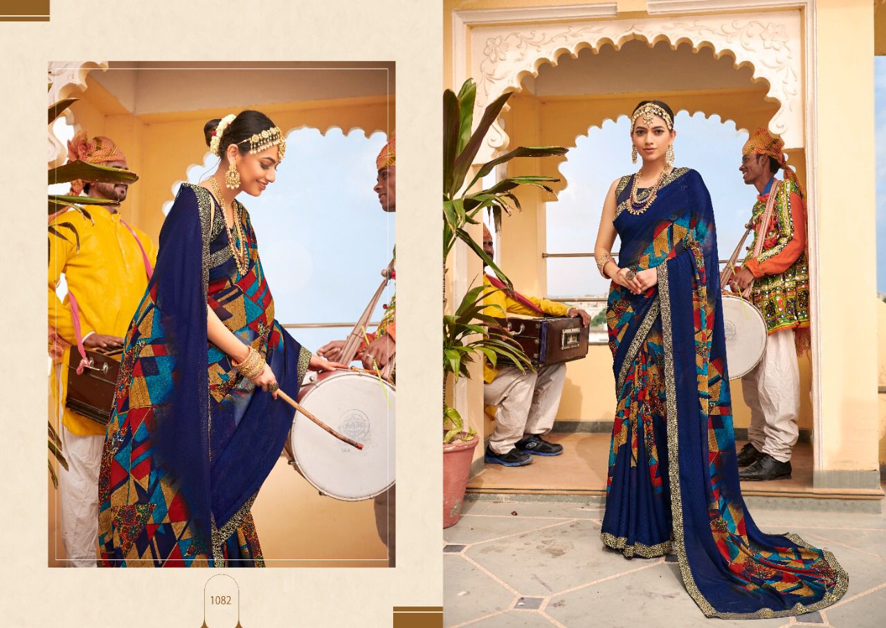Saroj Gorgeous  Vol 4 Casual Wear Georgette Saree Catalog