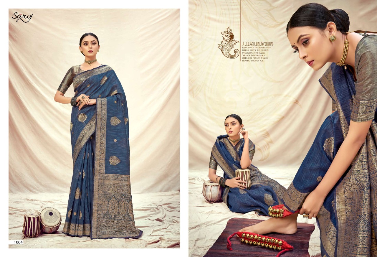 Saroj Sofia Vol  1 Festive Wear Banarasi Silk Saree Catalog