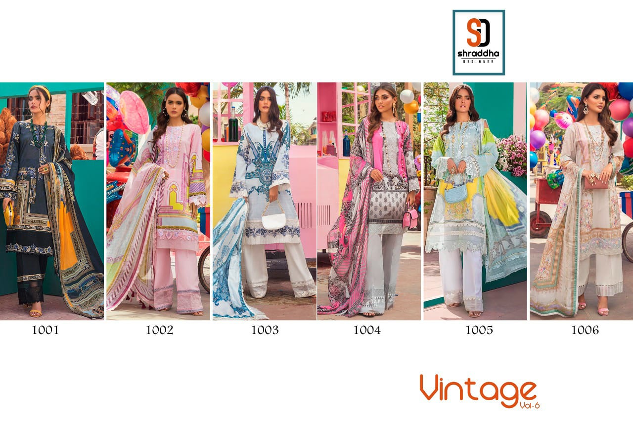 Sharaddha Vintage Vol  6 Cotton Printed Pakistani Salwar Kameez Catalog
