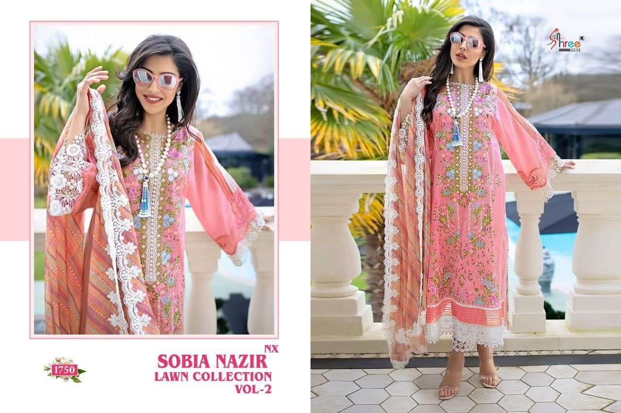 Shree  Sobia Nazir Lawn Collection Vol2 Nx Pure Lawn Pakistani Suits Catalog