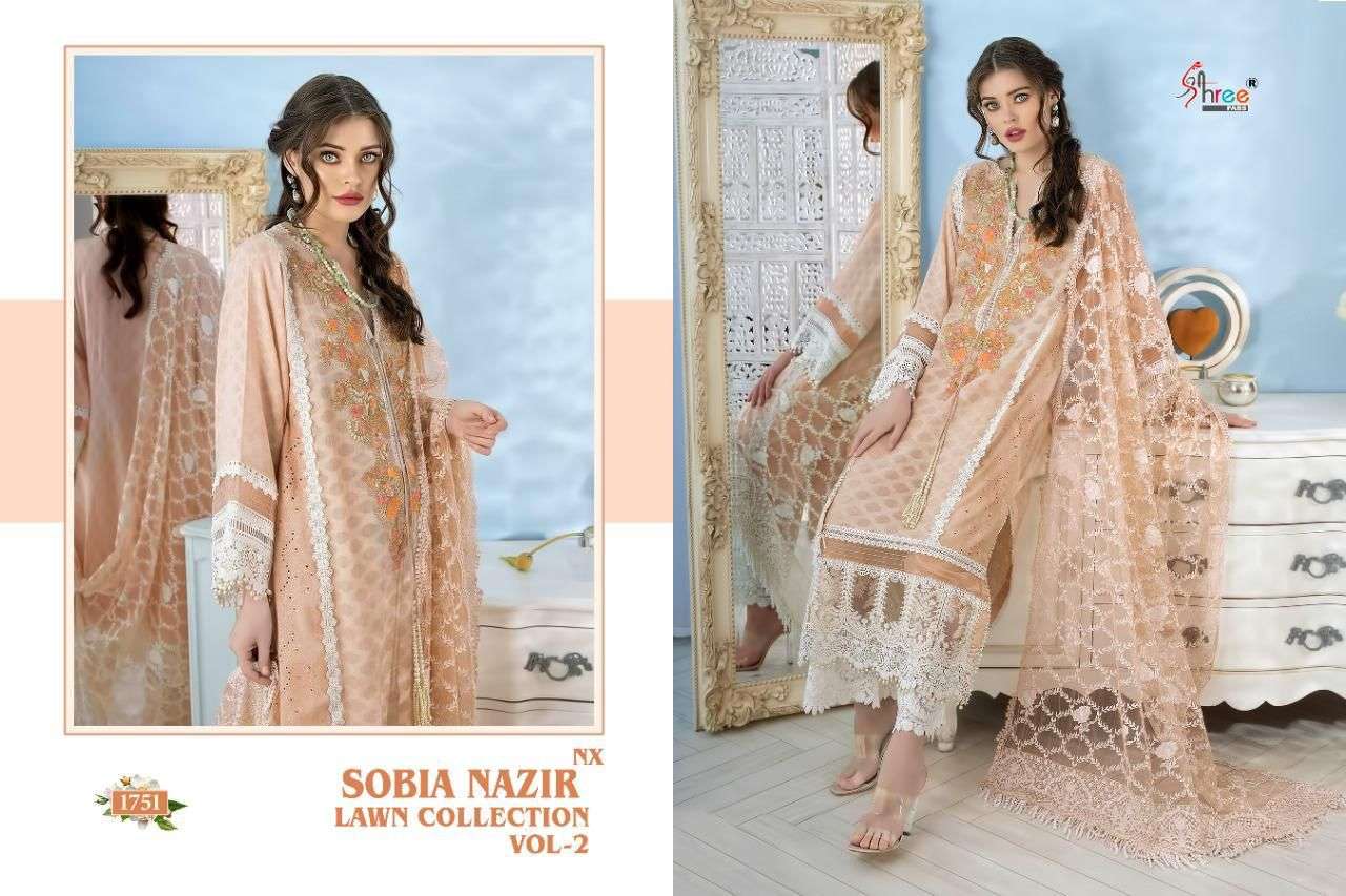 Shree  Sobia Nazir Lawn Collection Vol2 Nx Pure Lawn Pakistani Suits Catalog