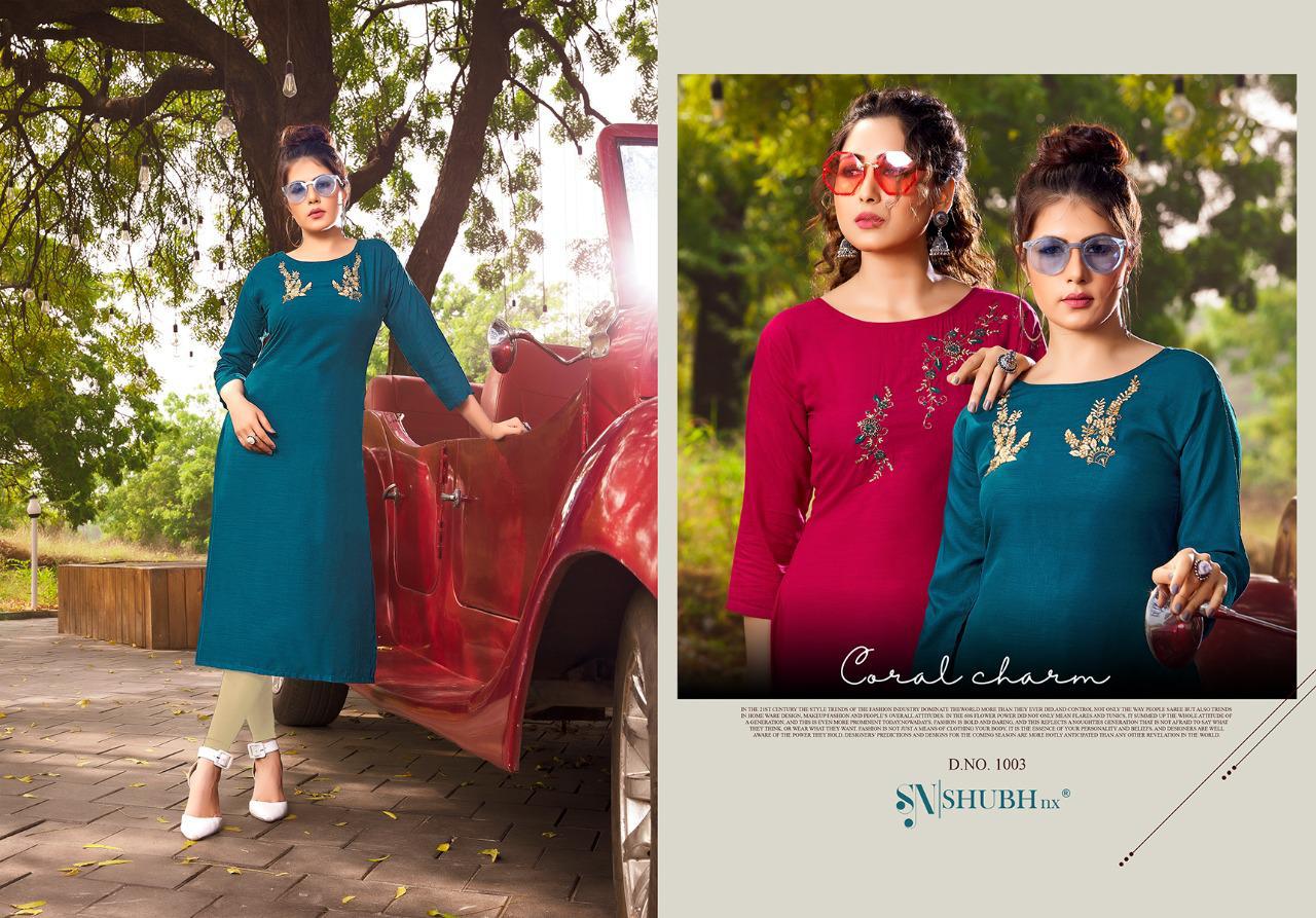 Shubh Nx Poshak  Vol  3 Designer Viscose Kurti Catalog