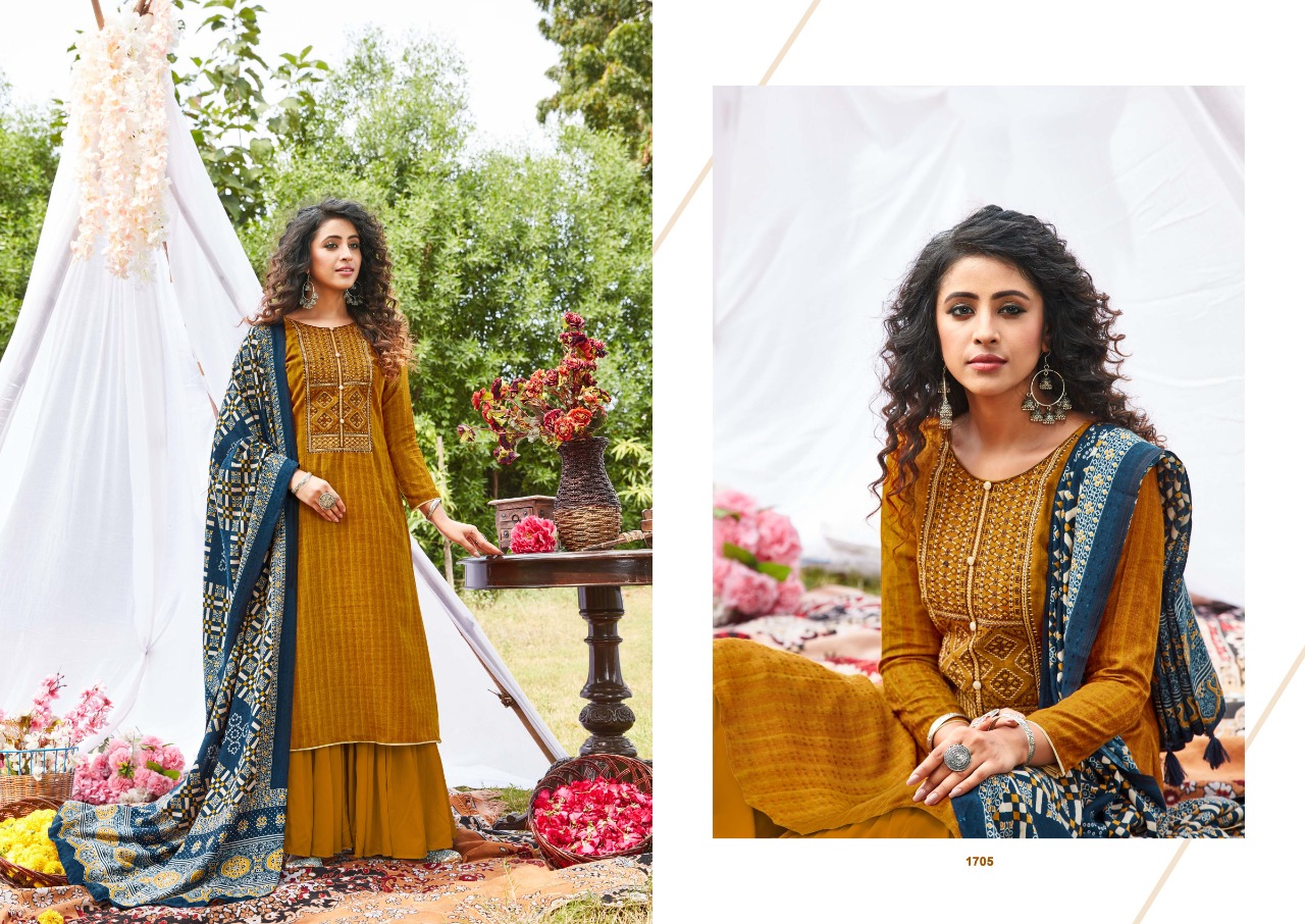 Siddhi Sagar Ajrakh Exclusive Wear Pashmina Catalog