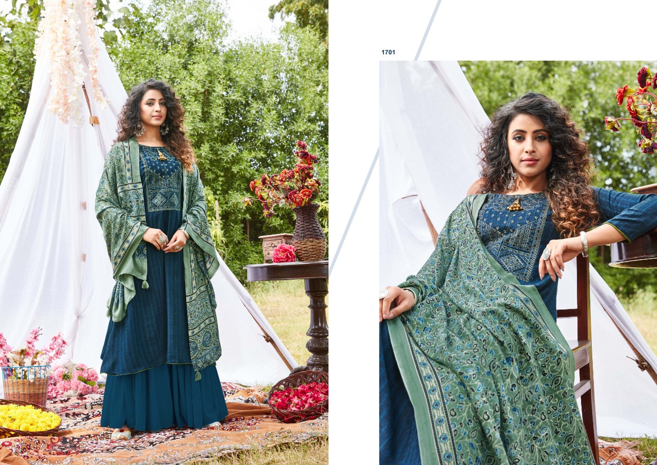 Siddhi Sagar Ajrakh Exclusive Wear Pashmina Catalog