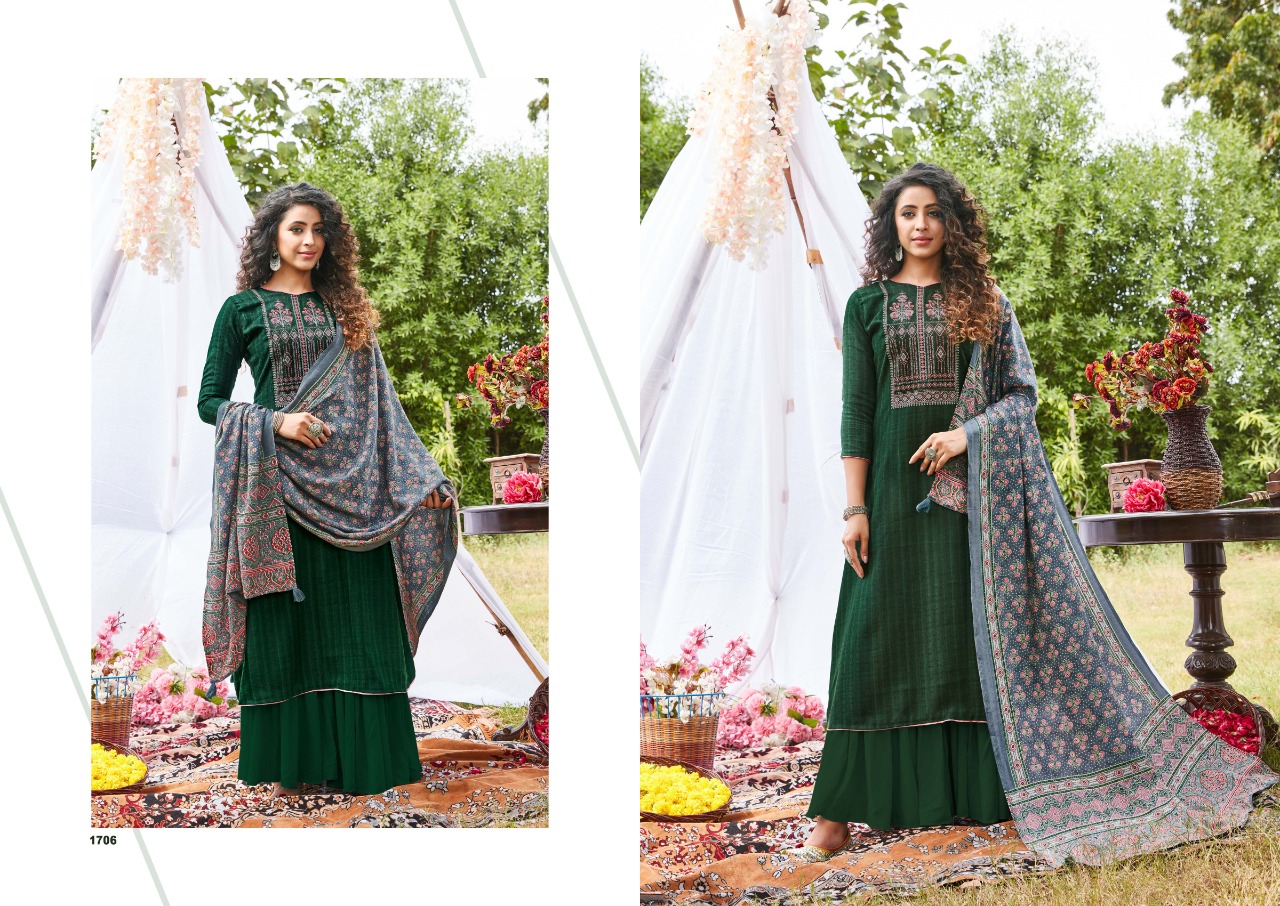 Siddhi Sagar Ajrakh Exclusive Wear Pashmina Catalog
