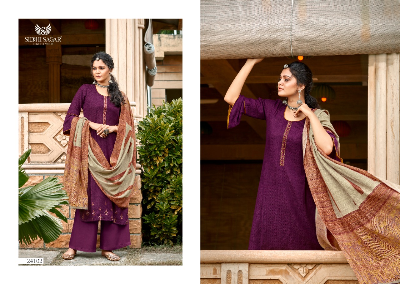 Siddhi Sagar Qatrah Winter Wear Pashmina Catalog