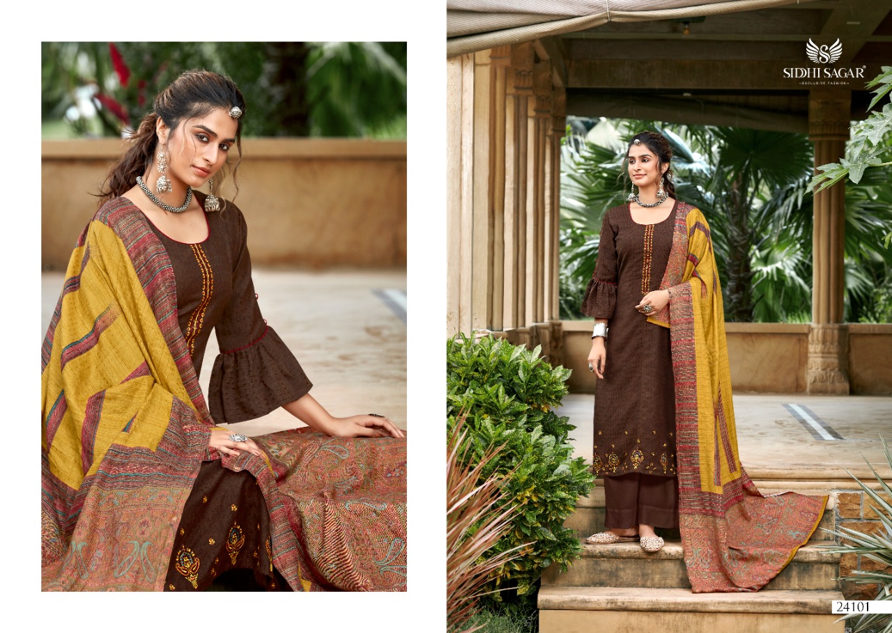 Siddhi Sagar Qatrah Winter Wear Pashmina Catalog