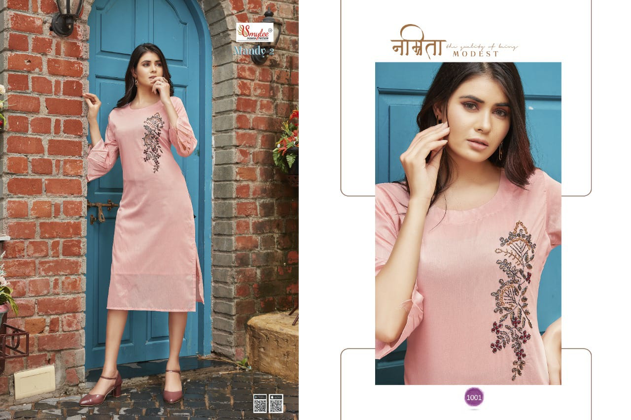 Smylee Mandy  Vol 2 Modal Silk Ethnic Wear Designer Kurti Catalog