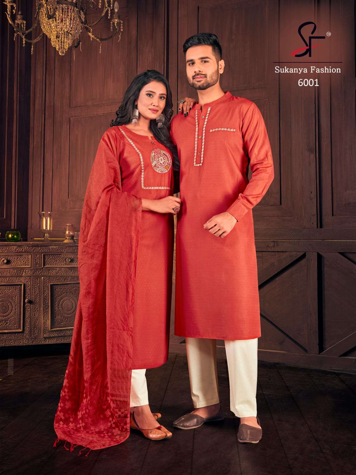 Sukanya Fashion  Royal Couple Vol 6 Exclusive Matching Men Kurta  With  Women Kurti  Collection At Best Rate
