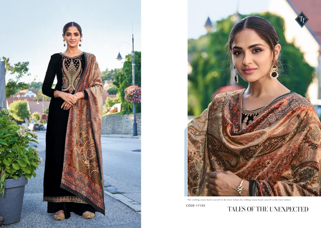 Tanishk Faiz Velvet Embroidered Winter Designer Salwar Suits  Buy Cash On Delivery Wholesale Dress Materials