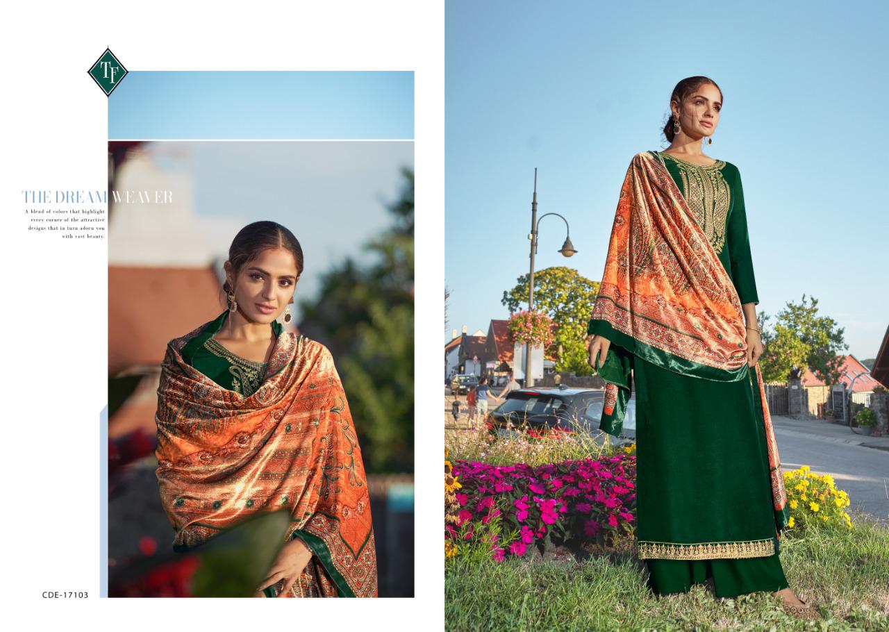 Tanishk Faiz Velvet Embroidered Winter Designer Salwar Suits  Buy Cash On Delivery Wholesale Dress Materials