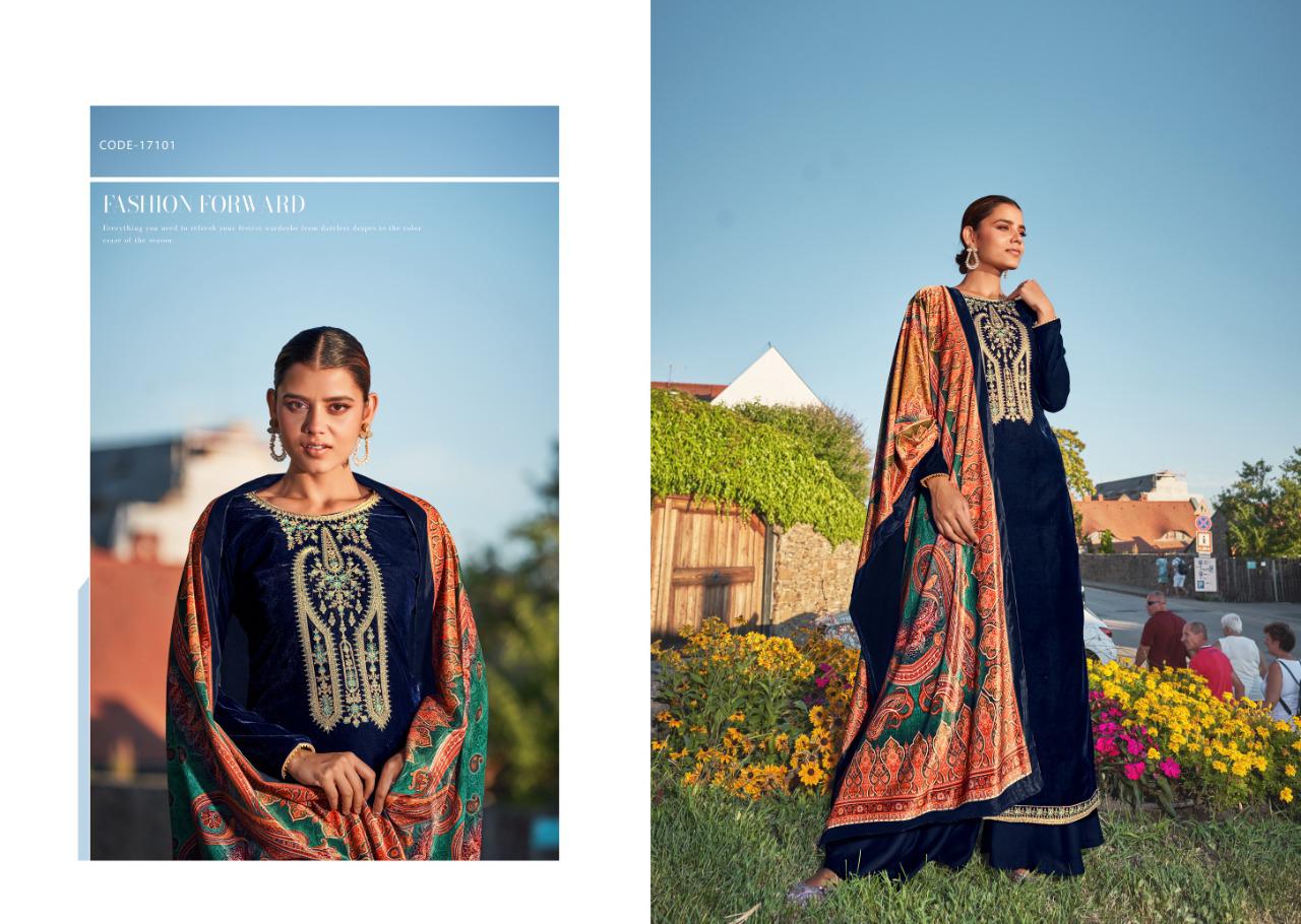 Tanishk Faiz Velvet Embroidered Winter Designer Salwar Suits  Buy Cash On Delivery Wholesale Dress Materials