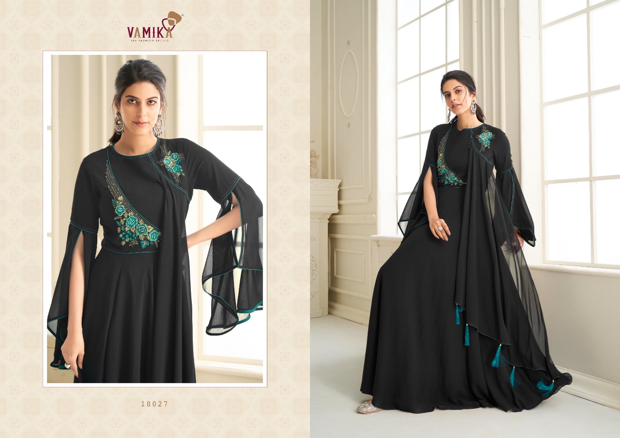 Vamika Sui Dhaga Vol 4 Festive Wear Georgette Gown Catalog