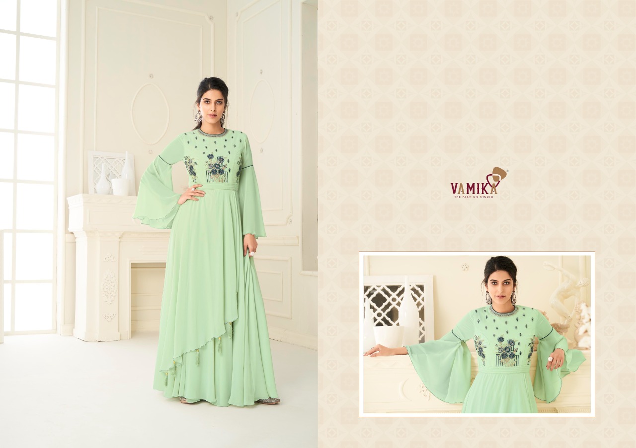 Vamika Sui Dhaga Vol 4 Festive Wear Georgette Gown Catalog