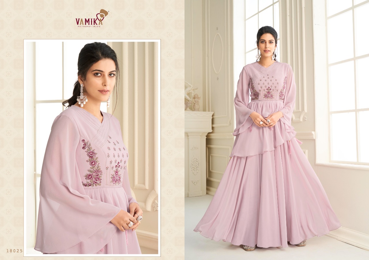 Vamika Sui Dhaga Vol 4 Festive Wear Georgette Gown Catalog