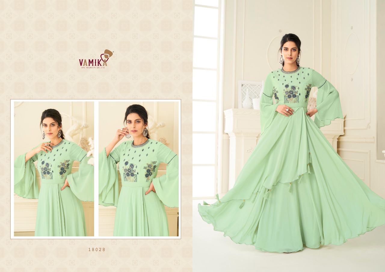 Vamika Sui Dhaga Vol 4 Festive Wear Georgette Gown Catalog