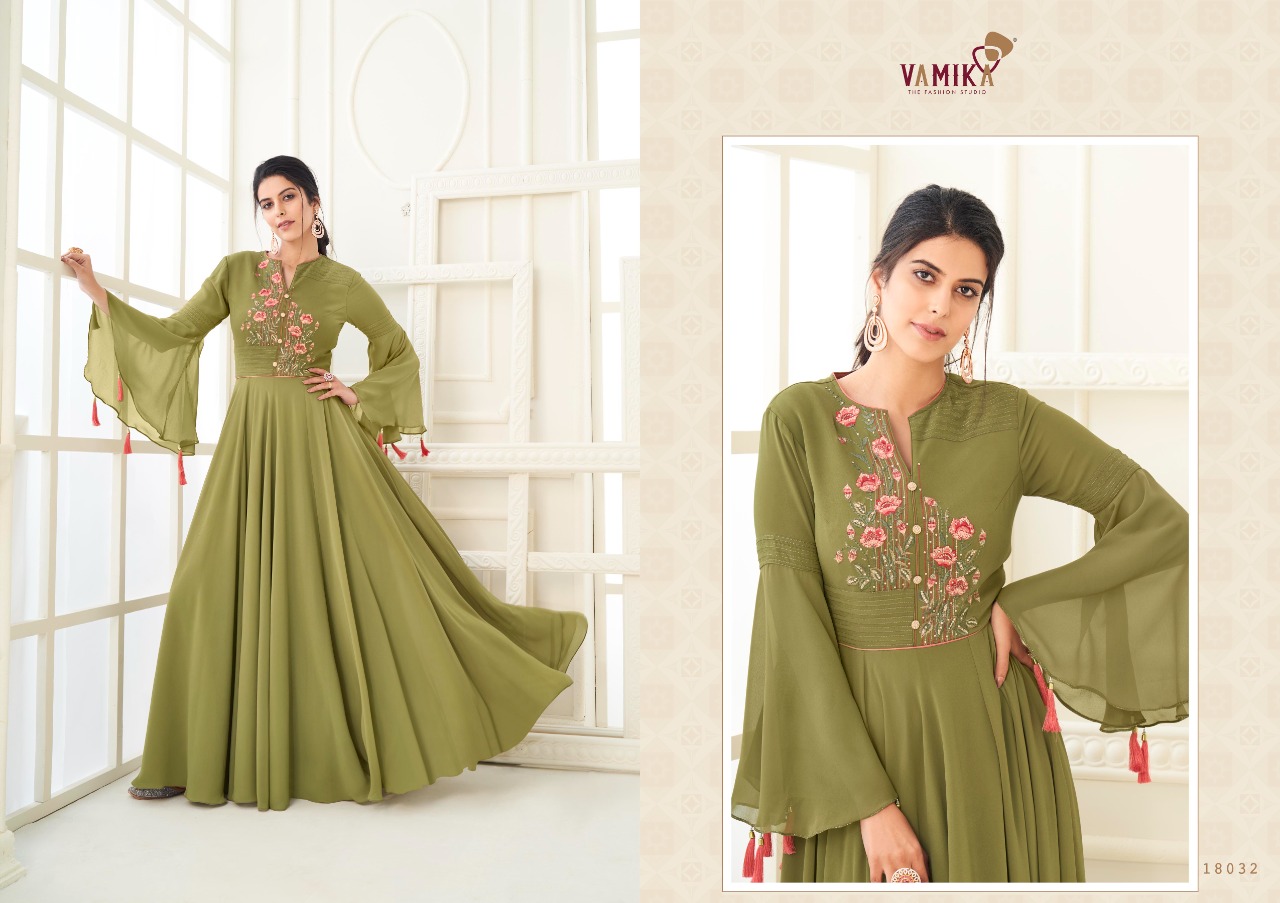Vamika Sui Dhaga Vol 4 Festive Wear Georgette Gown Catalog