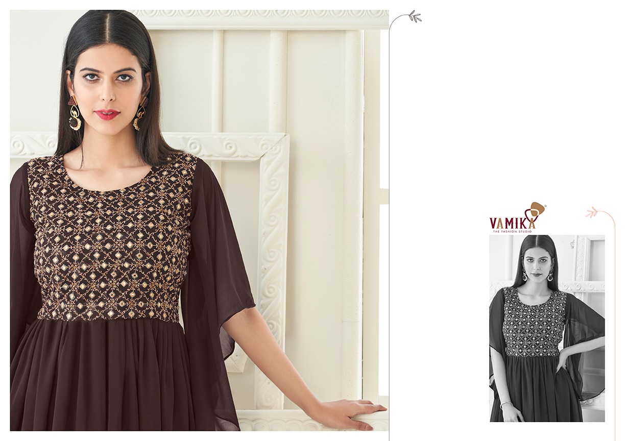 Vamika Vihana Exclusive Wear Georgette Ladies Gown Catalog